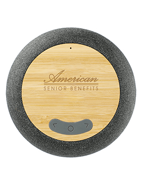 Wireless Charging Fabric & Bamboo Bluetooth Speaker
